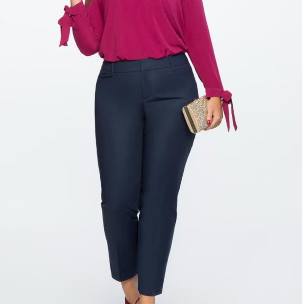Eloquii Navy Ankle Pants